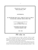 Sự chuyển đổi chức năng   nghĩa từ vựng của thuật ngữ hoá học, sinh học trong tiếng việt 