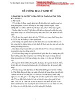 Tài liệu ĐỀ CƯƠNG ĐỊA LÍ KINH TẾ doc