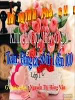 Bài soạn Bảng các số