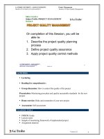Tài liệu Session 6 - Quality management pdf