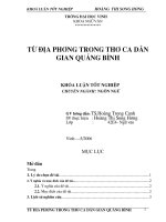 Từ địa phương trong thơ ca dân gian quảng bình 