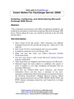 Tài liệu Exam Notes For Exchange Server 2000 pptx