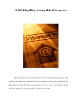 Tài liệu 10 lỗi không đáng có trong thiết kế trang web pdf