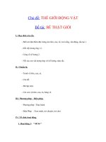 Tài liệu Giáo án dạy trẻ mẫu giáo : Thế giới động vật docx