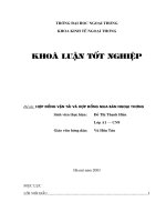 Hợp đồng vận tải và hợp đồng mua bán ngoại thương 