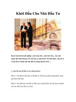Tài liệu Khởi Đầu Cho Nhà Đầu Tư pdf