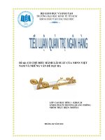 CƠ CHẾ điều HÀNH lãi SUẤT của NHNN VIỆT NAM và NHỮNG vấn đề đặt RA 