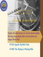 Slide NGHIÊN cứu ẢNH HƯỞNG của văn hóa DOANH NGHIỆP đến LÒNG TRUNG THÀNH của NHÂN VIÊN 