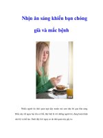 Tài liệu Nhịn ăn sáng khiến bạn chóng già và mắc bệnh pptx