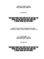 Vận dụng phương pháp kiểm tra kết quả học tập trong dạy học môn giáo dục công dân ở trường trung học phổ thông 