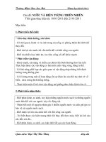 Bài soạn CHỦ ĐỀ: NƯỚC