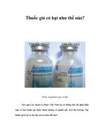 Tài liệu Thuốc giả có hại như thế nào? pptx