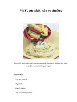 Tài liệu Mì Ý, xúc xích, xào ớt chuông docx