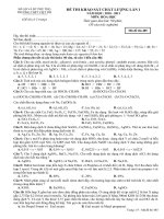 Bài giảng DE KSCL 2011 THPT VIET TRI