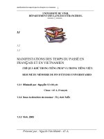 Manifestations des temps du passé en francais et en vietnamien 
