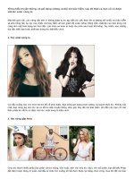 Tóc xoăn phong cách dù đội mũ bảo hiểm