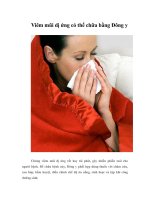 Tài liệu Viêm mũi dị ứng có thể chữa bằng Đông y ppt