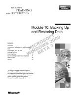 Tài liệu Module 10: Backing Up and Restoring Data pdf