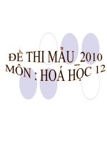 Tài liệu Đề thi mẫu 2010 - Môn hóa doc