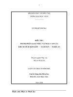 Điều tra loài thực vật bậc cao của khu di tích kim liên   nam đàn   nghệ an 