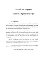 Tài liệu Trao đổi kinh nghiệm - Giáo dục học sinh cá biệt pptx