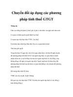 Tài liệu Chuyển đổi áp dụng các phương pháp tính thuế GTGT pdf