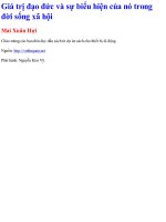 Giá trị đạo đức và sự biểu hiện của nó trong đời sống xã hội 