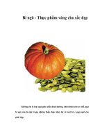 Tài liệu Bí ngô - Thực phẩm vàng cho sắc đẹp doc