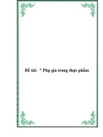 Phụ gia trong thực phẩm