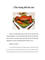 Tài liệu Cẩn trọng khi ăn cua pdf