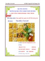 Tiểu luận môn công nghệ bảo quản & chế biến nông sản đề tài 46 tìm hiểu về mì ướt 