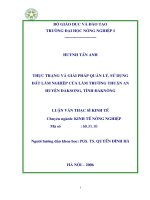 Thực trạng và giải pháp quản lý,sữ dụng đất lâm nghiệp của lâm trường thuận an, huyện ĐẮKSONG, tỉnh ĐĂKNÔNG 
