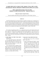 Tài liệu SỰ BIẾN ĐỔI CHẤT LƯỢNG NƯỚC TRONG TẦNG CHỨA NƯỚC doc