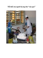 Tài liệu Nỗi khổ của người bị ung thư “của quý” pdf