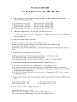 Tài liệu trắc nghiệm giáo viên dạy giỏi cấp trường