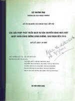 Các giải pháp phát triển dịch vụ vận chuyển hàng hoá xuất nhập khẩu bằng đường hàng không đến giai đoạn 2010 