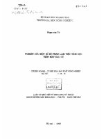 Nghiên cứu 1 số bộ phận làm việc tích cực trên máy đào củ 