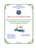 Nâng cao công tác quản lý cơ sở vật chất của ban quản lý chợ dưới góc nhìn của tiểu thương chợ đông ba 