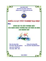 Đánh giá tài sản thương hiệu của ngân hàng TMCP an bình  chi nhánh huế 