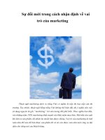 Tài liệu Sự đổi mới trong cách nhận định về vai trò của marketing ppt