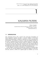 Tài liệu Kalman Filtering and Neural Networks - Chapter 1: KALMAN FILTERS doc