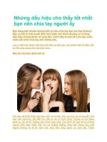 Những dấu hiệu cho thấy tốt nhất bạn nên chia tay người ấy 