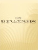 Tài liệu Chương 3: Mức chết và các yếu tố ảnh hưởng ppt