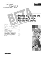 Tài liệu Module 4: Creating and Managing Storage Groups and Stores docx