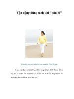 Tài liệu Vận động đúng cách khi 