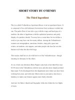 Tài liệu LUYỆN ĐỌC TIẾNG ANH QUA TÁC PHẨM VĂN HỌC-SHORT STORY BY O’HENRY The Third Ingredient The ppt