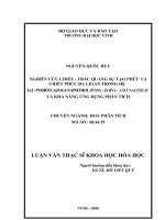 Nghiên cứu chiết   trắc quang sự tạo phức và chiết phức đa ligan trong hệ 1 (2 pyridylazo) 2 naphthol(pan)  Zr(IV)   axitsalixilic và khả năng ứng dụng phân tích 