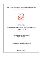 ĐỀ CƯƠNG Nghiên cứu triển khai mạng 4G LTE/SAE tại Việt Nam