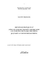 Một số giải pháp quản lý công tác giáo dục đọa đức cho học sinh ở các trường trung học phổ thông quận kiến an thành phố hải phòng luận văn thạc sĩ khoa học giáo dục 