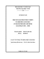 Một số giải pháp phát triển xã họi hóa giáo dục ở thành phố hồ chí minh giai đoạn 2011   2020 